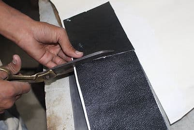 Step 2: Hand-Cutting Raw Leather